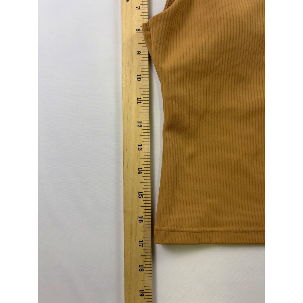 Fabletics Ribbed Tank Top in Mustard Brown - Picture 8 of 8